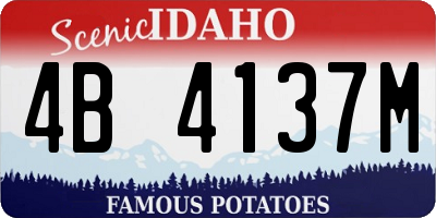 ID license plate 4B4137M
