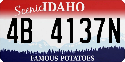 ID license plate 4B4137N