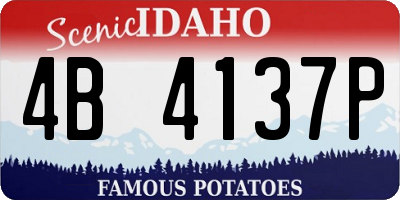 ID license plate 4B4137P