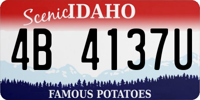 ID license plate 4B4137U
