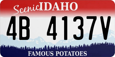 ID license plate 4B4137V