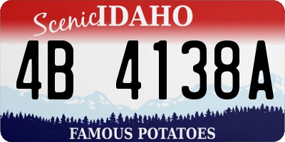 ID license plate 4B4138A