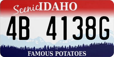 ID license plate 4B4138G
