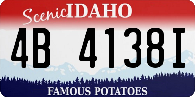 ID license plate 4B4138I