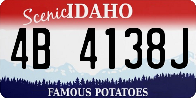 ID license plate 4B4138J