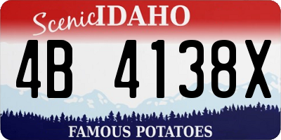 ID license plate 4B4138X
