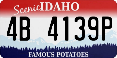 ID license plate 4B4139P