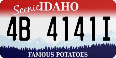 ID license plate 4B4141I