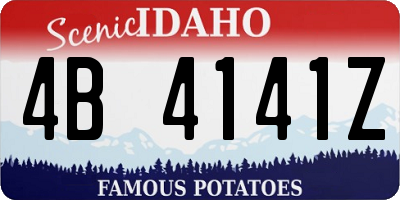 ID license plate 4B4141Z