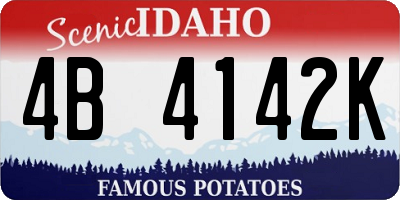 ID license plate 4B4142K