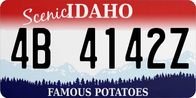 ID license plate 4B4142Z