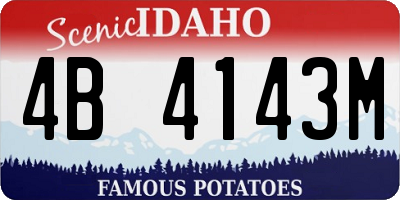 ID license plate 4B4143M