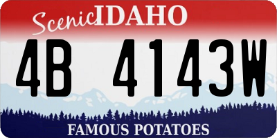 ID license plate 4B4143W