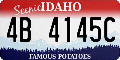 ID license plate 4B4145C