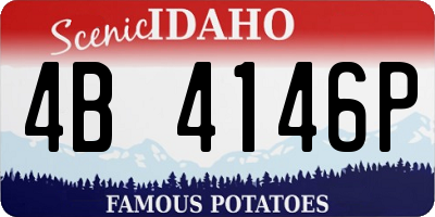 ID license plate 4B4146P