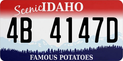 ID license plate 4B4147D