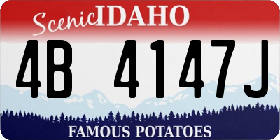ID license plate 4B4147J