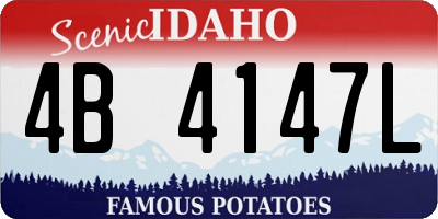 ID license plate 4B4147L
