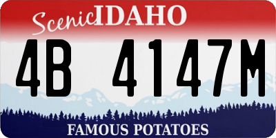 ID license plate 4B4147M