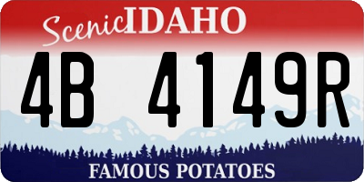ID license plate 4B4149R