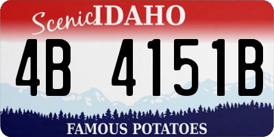 ID license plate 4B4151B