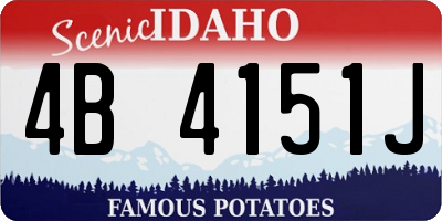ID license plate 4B4151J