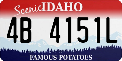 ID license plate 4B4151L