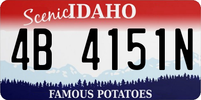 ID license plate 4B4151N