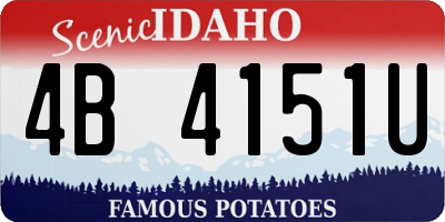 ID license plate 4B4151U