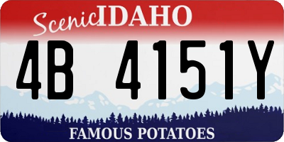 ID license plate 4B4151Y