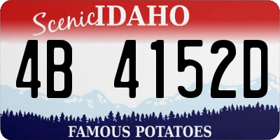 ID license plate 4B4152D