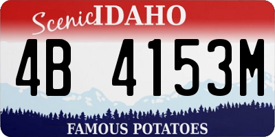 ID license plate 4B4153M