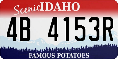 ID license plate 4B4153R