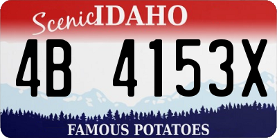 ID license plate 4B4153X