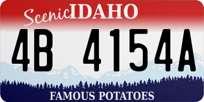 ID license plate 4B4154A