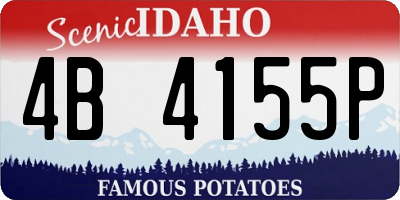 ID license plate 4B4155P