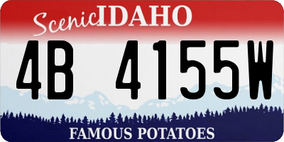 ID license plate 4B4155W