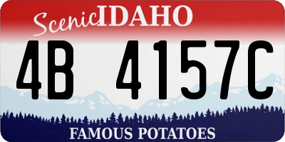 ID license plate 4B4157C