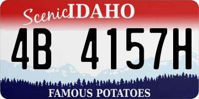 ID license plate 4B4157H