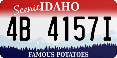 ID license plate 4B4157I