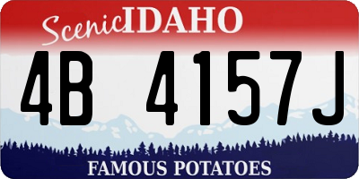 ID license plate 4B4157J