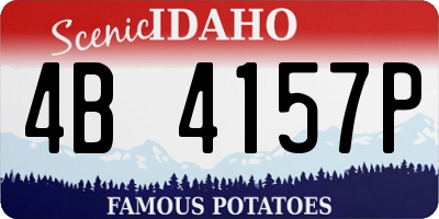 ID license plate 4B4157P