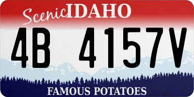 ID license plate 4B4157V