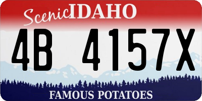 ID license plate 4B4157X
