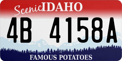 ID license plate 4B4158A