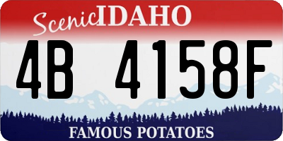 ID license plate 4B4158F