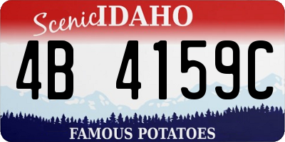 ID license plate 4B4159C