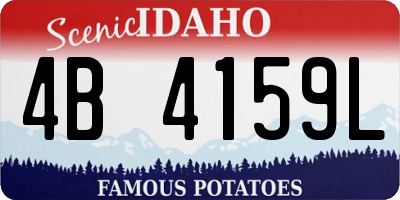 ID license plate 4B4159L
