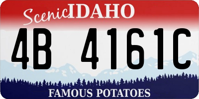 ID license plate 4B4161C
