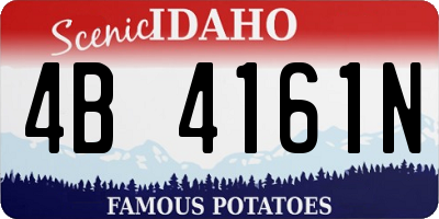 ID license plate 4B4161N